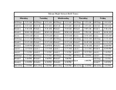 Bell times - Menai High School