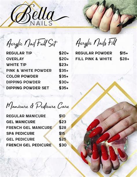 Bella V Nails Prices