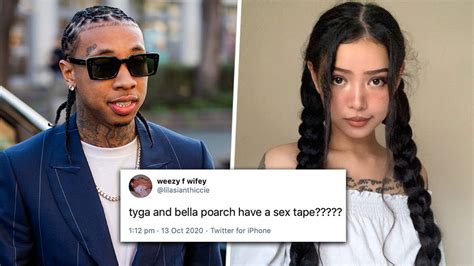 Oct 14, 2020 · Tyga’s alleged sex tape with Bella Poarch is said to have leaked, despite limited evidence to support that. Just a few days following his nude photo leak, Tyga is back with an alleged sex tape with TikTok star Bella Poarch. The two are being linked because, according to fans, a sex tape has leaked featuring Tyga and Bella Poarch getting ... 
