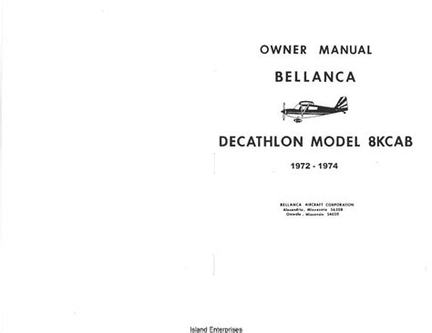 Bellanca decathlon service maintenance manual 8kcab. - Sharp xv z12000 ii service handbuch.