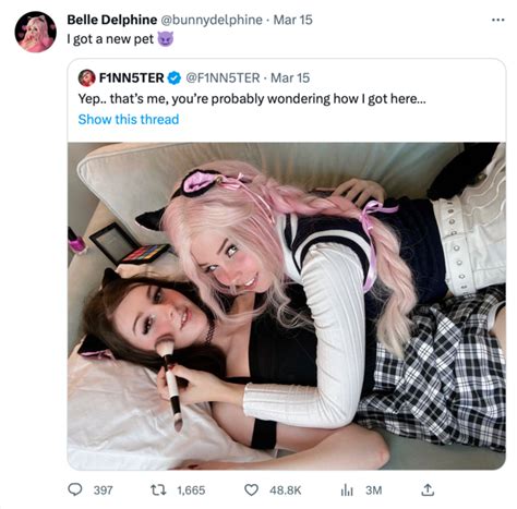 Belle delphine lesbian porn. Petite blondes Mia Malkova and Belle Delphine start out all lesbian and get joined by a stiff pussy driller for a steamy threesome. Suggest new description for this video Description must have at least 50 characters. 