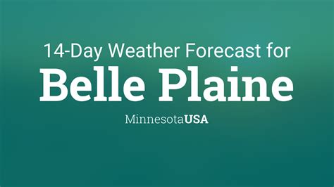Belle plaine minnesota weather. St. Paul International Airport is 32 miles from Belle Plaine, so the actual climate in Belle Plaine can vary a bit. Based on weather reports collected during 1992–2021. Showing: All Year January February March April May June July August September October November December 