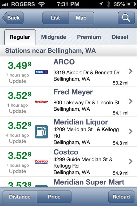 Super V Gas in Bellingham, WA. Carries Regular, Midgrade, Premium, Diesel. Has Offers Cash Discount, C-Store, Pay At Pump, Restaurant, Restrooms, Air Pump, Payphone, ATM. Check current gas prices and read customer reviews. Rated 4.5 out of 5 stars.. 