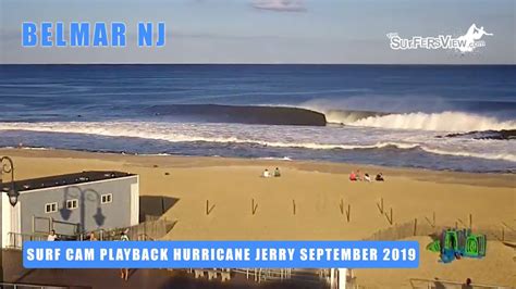 One of the webcams in Seaside Heights, NJ shows the beach, boar