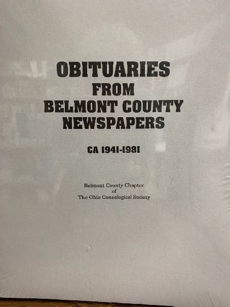 Belmont county ohio obituaries. .  ...