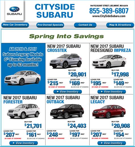 Learn about Cityside Subaru in Belmont, MA. Read reviews by dealership customers, get a map and directions, contact the dealer, view inventory, hours of …. 