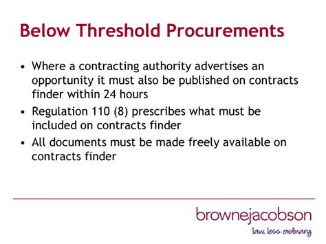 Below Threshold Contracts SIGMA Public Procurement Briefs