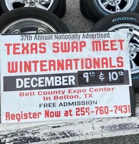 Belton swap meet 2022. Belton Auto Swap Meet 2021 - Belton Texas Located at Little Valley Auto Ranch - THE 38TH ANNUAL BELTON SWAP MEET NOVEMBER 13TH AND 14 TH AT LITTLE VALLEY AUTO RANCH LOCATED AT 1151 S... 