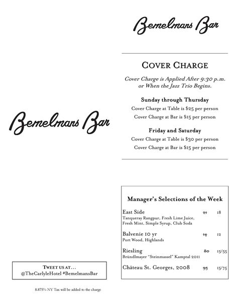 Bemelmans bar menu. Things To Know About Bemelmans bar menu. 
