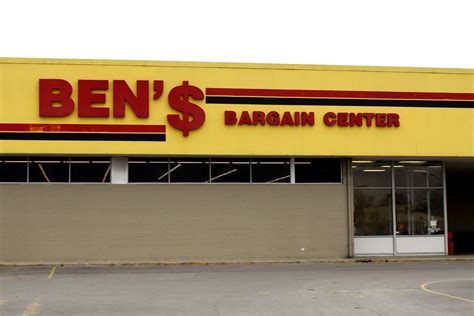 Ben's Bargain Center. Ben's Bargain Center is a 3rd generation family owned company that has been retailing salvage merchandise bought from the insurance companies for over 75 years. We have a long history of offering the lowest prices in our community on desirable name brand merchandise.. 