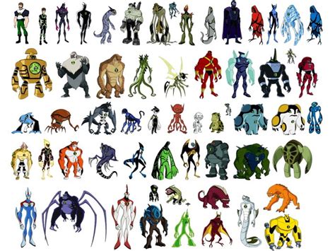 Ben 10 aliens characters. All Alien Species from the Ben 10 franchise. 