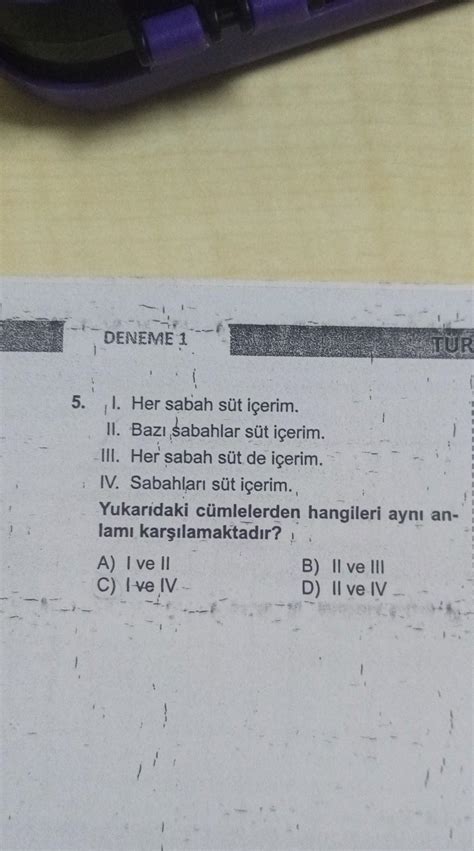 Ben her sabah süt içerim.