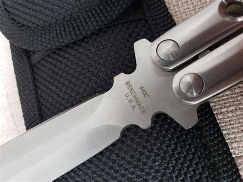Benchmade 42 clone. Price. $$$$. What we like: The Benchmade Phaeton 4500DLC is another OTF automatic knife worth having on your shortlist. This out-the-front blade features a plain edge DLC-coated blade that measures 3.45” in length. It’s also made using CPM S30V steel which gives you all the benefits of premium steel. 
