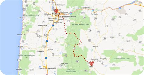 Route 1 (Portland to Bend): Portland → Columbia River Gorge → Hood River → Mount Hood → Smith Rock SP → Bend. Here’s a map to visualize the route . Route 2 (Bend to Portland): Bend → Sisters → McKenzie River → Eugene → Silver Falls → Portland. Here’s a map to visualize the route . You can do either of these routes as ….
