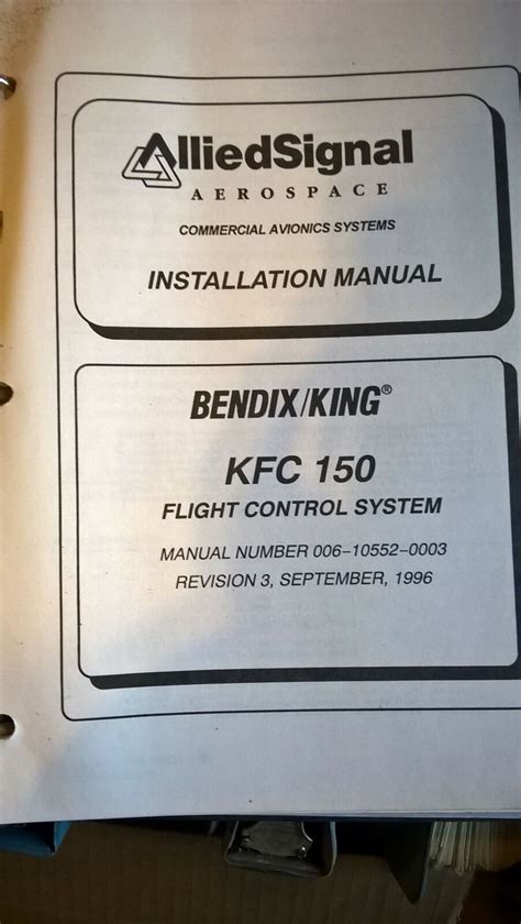 Bendix king kfc 150 installation manual. - Yamaha dt175 mx manual del propietario.