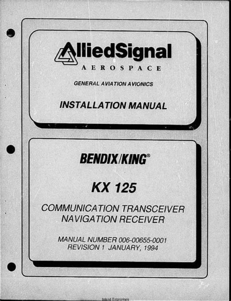 Bendix king kx 125 installation manual. - Deutz bfm 1012 1013 engine workshop manual.