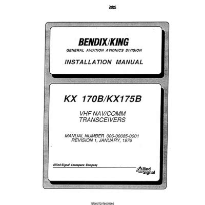 Bendix king kx 125 user manual. - Chris craft lancer 20 owners manual.