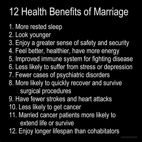 Benefits of marriage. Marriage The Advantages of Marriage Over Cohabitation How wedding bells can improve well-being. Posted March 27, 2021 | Reviewed by Davia Sills 