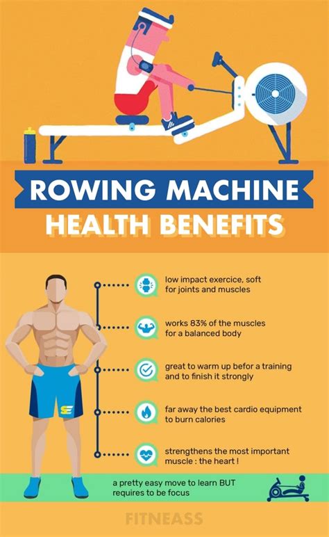 Benefits of rowing. 1. Rowing is a good aerobic exercise. It helps to maintain heart health and lung function by increasing the body's ability to absorb and transport oxygen from ... 