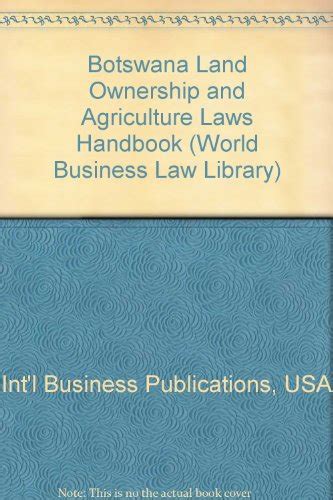 Benin land ownership and agriculture laws handbook world business law. - Rasgos del folklore de santiago del estero.