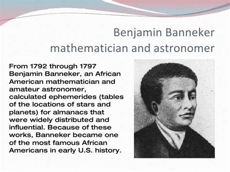Benjamin banneker contributions to mathematics