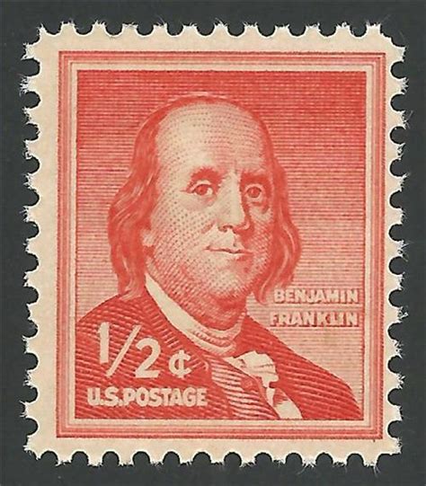 Two United States Postage 1/2 Cent | Stamp Benja