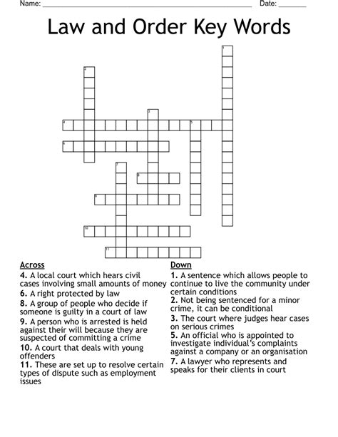 Benjamin of "Law and Order" Today's crossword puzzle clue is a quick one: Benjamin of "Law and Order". We will try to find the right answer to this particular crossword clue. Here are the possible solutions for "Benjamin of "Law and Order"" clue. It was last seen in Thomas Joseph quick crossword. We have 1 possible answer in our database.