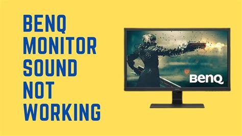 Benq monitor speakers not working.  This usually happens when you use more ...