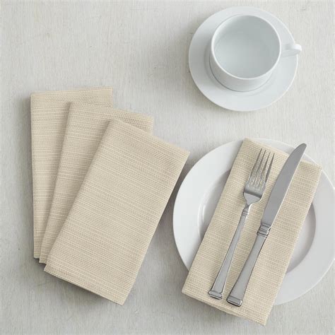 Buy Benson Mills Textured Fabric Napkin, for Everyday Home Dining, Parties, Weddings & Holiday Napkins (18" x 18" Napkin Set of 4, Flax/Beige/Taupe): Tablecloths - …. 