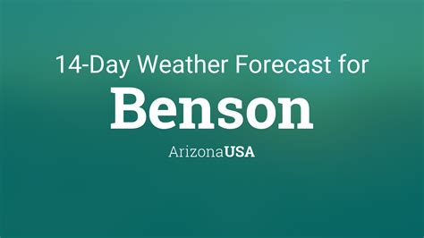 Benson weather forecast. Things To Know About Benson weather forecast. 