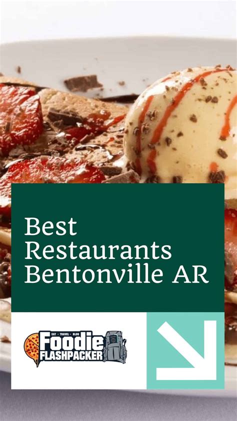 Bentonville food. Get ready for Bentonville's Restaurant Week—a week-long culinary celebration. Explore our new and improved online dining guide here or pick up a print map from our Visitors Center: 406 SE 5th Street, Suite 6. Looking for a culinary experience in Bentonville? We've got plenty to choose from! Click here to see all of our wonderful local dining ... 