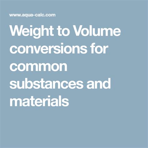 Benzene weight to volume conversion - Aqua-Calc