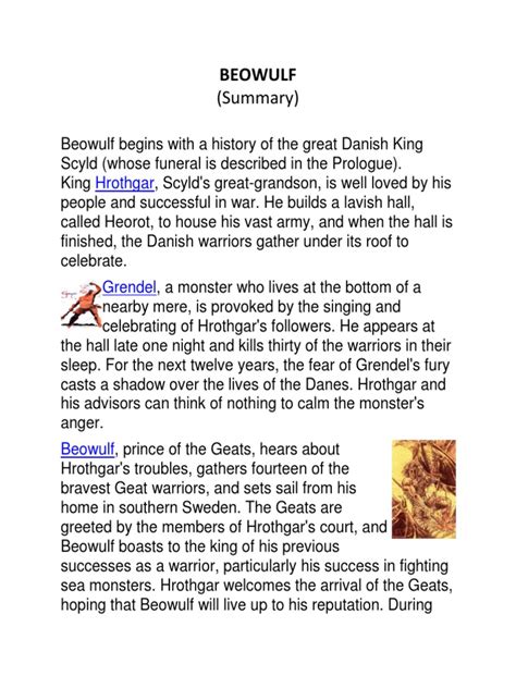 Beowulf summary pdf