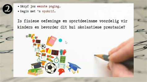 Beredenerende opstel.  &bull; Gebruik die onderwerp as die opskrif van jou opst...