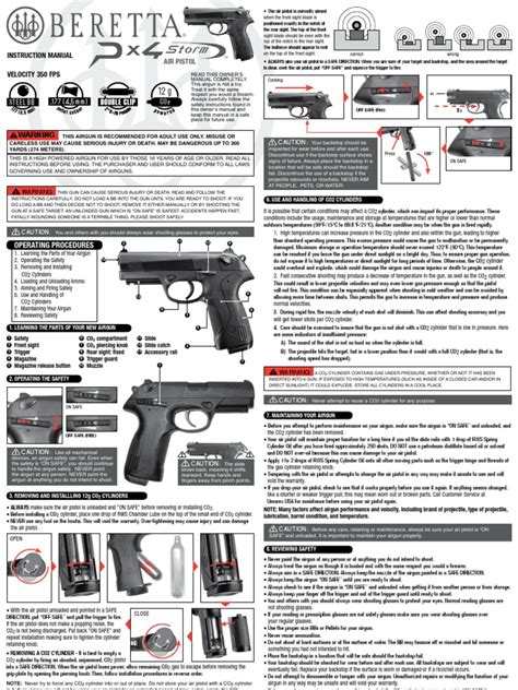 Beretta px4 storm air pistol manual. - Padi open water diver manual final exam.
