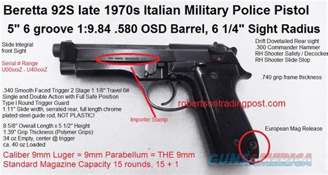 Beretta serial number search. Specifications. The M1935 is a single-action semi-automatic blowback pistol that fires .32 ACP ammunition. It is constructed from carbon steel with plastic grips and is equipped with a frame safety that also acts as a take down lever and slide hold open. When the last shot has been fired the slide is retained open by the empty magazine and must ... 