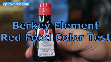 Berkey Red Food Coloring Tes