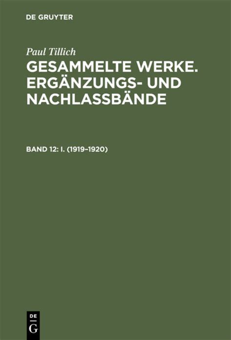 Berliner vorlesungen i (1919 1920) (erganzungs und nachlassbande zu den gesammelten werken von paul tillich, band 12). - Manuale del motore nissan vanette ld20.