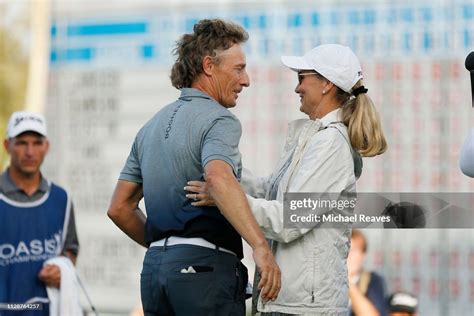 Bernhard Langer of Germany and his wife Vicki pose with the ...