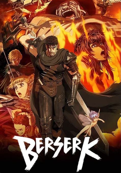 Berserk watch. Berserk: Golden Age Arc III - The Advent. Watch. This is the equivalent of the last 5 episodes of the 1997 series, but it goes further into the story, currently serving as the best bridge between the 'Golden Age' and the 'Black Swordsman' arcs. The dub is good. 5. 