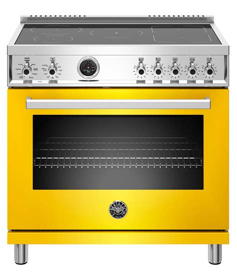 Bertazzoni induction range. This 36” Induction range has 5 high-power heating zones with maximum power output of 3700W, bridge element, read-out interface on the glass worktop, 5.9 cubic feet oven, dual convection fan, 7 shelf levels, temperature gauge, soft-motion doors, edge-to-edge interior oven glass. 