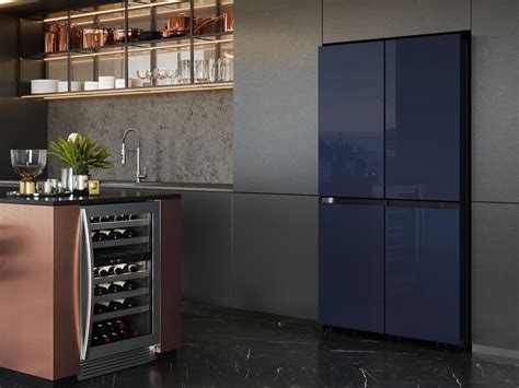 Extra-large capacity 4-Door French Door Refrigerator with customizable and changeable door panels available in a variety of colors and finishes. A revolution in convenience and design, the concealed Beverage Center features both a …. 