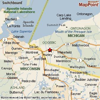 Bessemer, Michigan Map