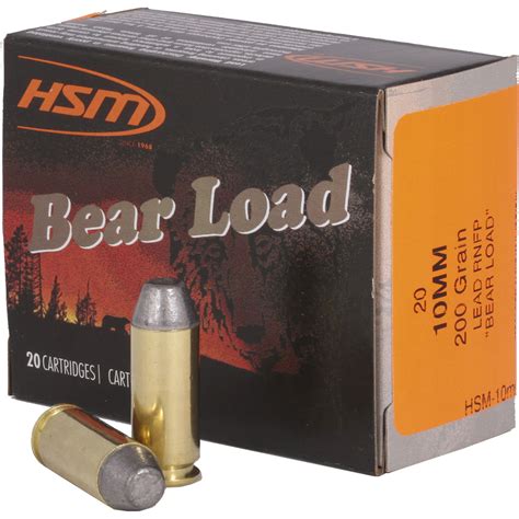 Best 10mm ammo for bears. Federal Punch 10mm Ammo - 20 Rounds of 200 Grain JHP Ammunition. $28.99. Add Review. 130 In stock now. Add to Cart. 20 Rounds. $1.45 per round. Made by Federal. 