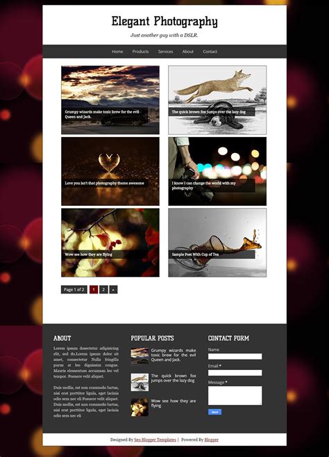Best 30+ Free Photography Blogger Templates TechClient