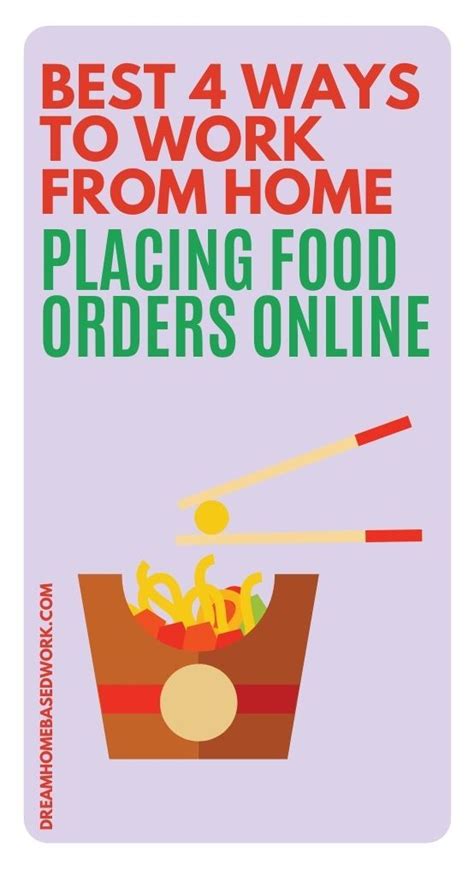 Best 4 Ways To Work from Home Placing Food Orders Online