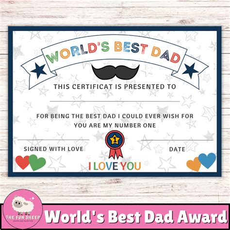 Best Dad Certificate