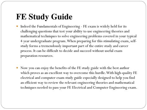 Best Fe Study Guide