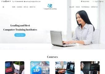 Best Free Computer Training Institute Website Templates