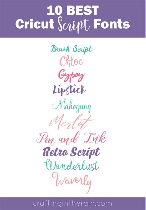 Best Free Script Fonts In Cricut Design Space